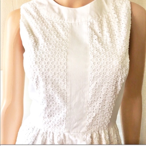 CALVIN KLEIN White Eyelet Dress Size 4P - Picture 7 of 7